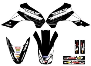 2021-2022 KLX 140 R RL 13 FLY Black Senge Graphics Kit Compatible with Kawasaki - Picture 1 of 10