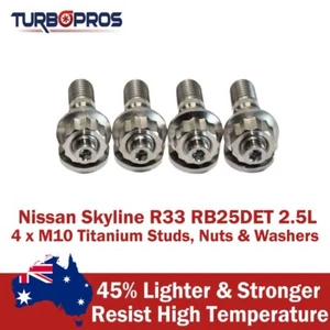 Titanium Turbo to Exhaust Manifold Stud Kit For Nissan Skyline R33 RB25DET 2.5L - Imagen 1 de 5