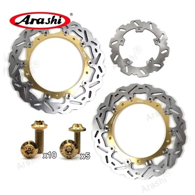 Rotor de disco de freno delantero trasero + pernos de montaje para BMW S1000RR 2009-201 S 1000 RR Foto 1 de 4