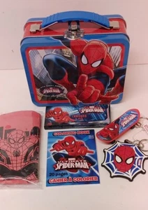 Spiderman Gift Set Mini Lunchbox Keychains Coloring Book Crayons Kids Gift 2014 - Picture 1 of 12