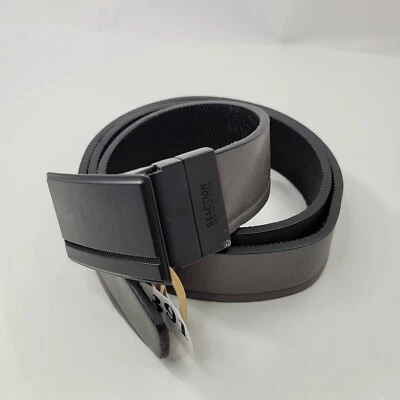 Cinturón reversible con hebilla de metal marrón oscuro Kenneth Cole Reaction para hombre talla 33-39 Foto 1 de 4