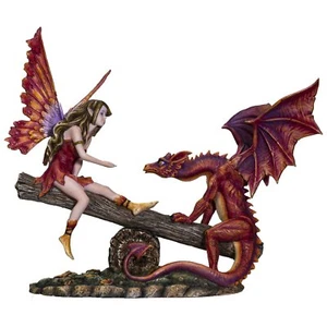 Pacific Giftware FairyTate Hada Dragón Rojo en el Balancín Resina Decorativa... - Imagen 1 de 4