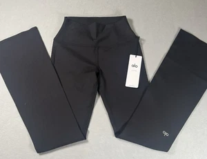 ALO Yoga Legging Size Medium Black Airbrush High Waist Kick Back Active New - Imagen 1 de 5