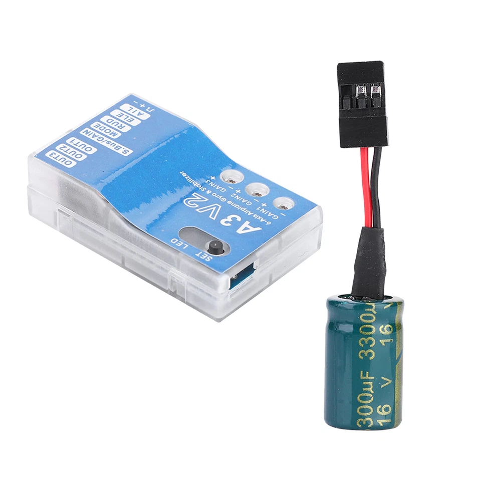 6 Axis Gyro A3V2 RC Plane Flight Stabilizer for RC plane Fixed Wing Auto Hove B9 - Image 1 of 4