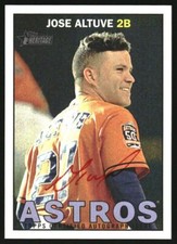 2016 Topps Heritage Real One Autograph #ROAJA Jose Altuve Signed in Red Ink Auto