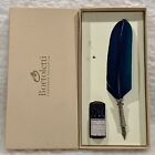 Bortoletti Italy Campiello Turquoise Feather/Quill Calligraphy Dip Pen +Ink