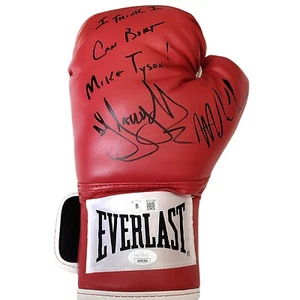 Mike Tyson DJ Jazzy Jeff Signed Everlast Boxing Glove Beckett JSA Proof Auto - Picture 1 of 13