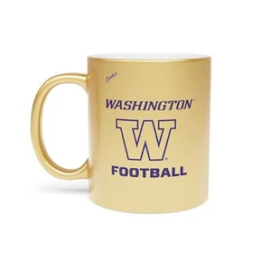 Taza metálica de fútbol Washington Huskies (plateada u dorada) - Imagen 1 de 9