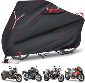 800D Heavy Duty Motorcycle Cover, Outdoor Storage Moped Covers Waterproof Cover - Picture 1 of 7