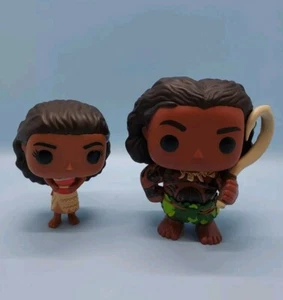 MOANA & MAUI • Funko Pops #213 & #214 Disney Lot Of 2 Vinyl Figures 2016 4-inch - Picture 1 of 9