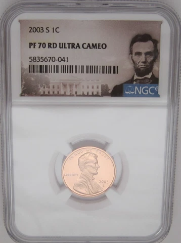 2003-S Lincoln Memorial Cent NGC PF70 RED ULTRA CAMEO - Perfect Grade GEM PROOF Cover