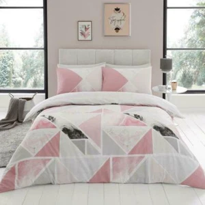 Reversible Duvet Quilt Cover Bedding Set Single Double King Size With Pillowcase - Picture 1 of 72