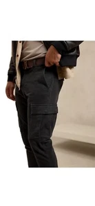 Banana Republic Pleated Brushed Traveler MOLESKIN TRAVELER CARGO PANT Size 38R - Picture 1 of 6