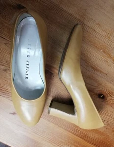 *Walter STEIGER*Damen High Heels Pumps*Beige*LEDER*Gr.35*HANDGEMACHT* wie NEU - Bild 1 von 10