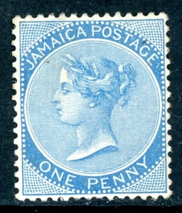 British Colonies 1870 QV Jamaica 1p Blue Wmk CCC Scott #7 Mint V230 - Picture 1 of 6