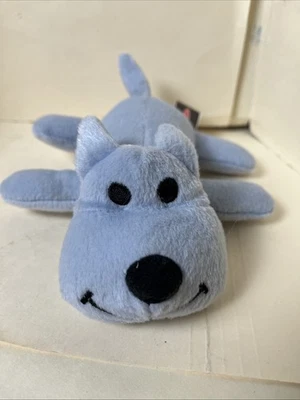 Melissa & Doug BLUE PUPPY PLUSH DOG TOY Smile Face Red Heart 6.5″ Lying Down - Image 1 of 4