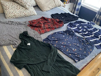 Antiguo azul marino, abeto de mercado, lane bryant, talla grande enorme lote de tops XL para mujer Foto 1 de 4