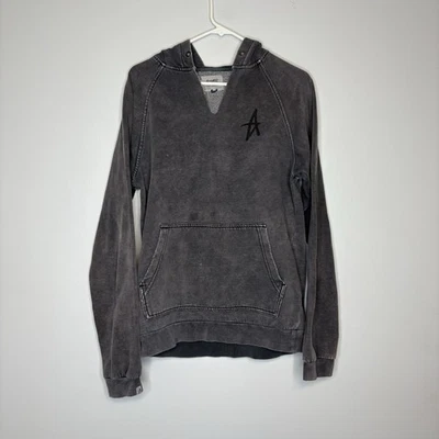 Sudadera con Capucha Y2K Altamont Apparel Gris Skateboarding Lavado Ácido Talla M De Colección Foto 1 de 4