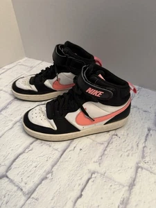 Nike Court Borough Mid 2 Niñas Talla 4.5Y Negro Zapato Deportivo Tenis CD7782-005 - Imagen 1 de 10