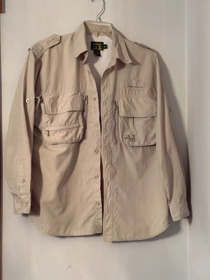 Cabela's Mens Guidewear Fishing Shirt Tan Size M - Image 1 of 4