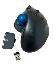 Logitech M570 Wireless USB Trackball Mouse Dark Gray with Dongle - Picture 1 of 12