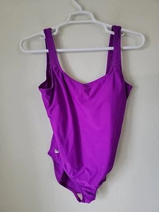 Speedo Swimsuit Size Large Purple One Piece - Picture 1 of 9