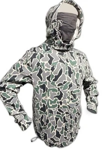 Coosa Cotton Cold Front Fishing Hoodie Size Large - Bild 1 von 7