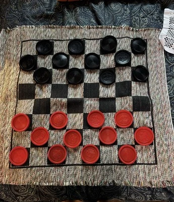Jumbo Checkers Double Sided Board, Additional Games And All Pieces!! - Image 1 of 4