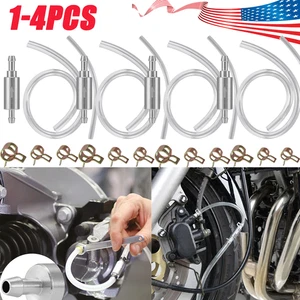 1-4PCS Brake Bleeder Hose One Way Check Valve Brake Bleeding Tool Kit Silver US - Bild 1 von 11