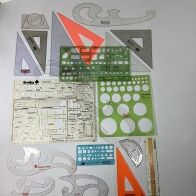 Lote de plantillas de dibujo ingeniería matemáticas arte dibujo geometría arquitectura Foto 1 de 4