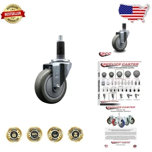 Rueda giratoria de poliuretano gris de 4" - Capacidad 350 libras - Uso versátil - Imagen 1 de 6