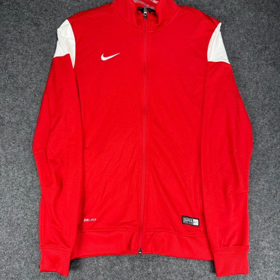 Nike Dri-FIT Fútbol Pista Chaqueta Cremallera Completa Auténtico Equipo Rojo Blanco Para Hombres Mediano Foto 1 de 4