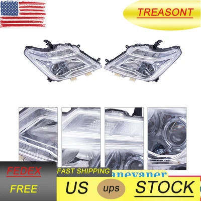Halogen LED DRL Headlights Assembly for 2017 2018 2019 2020 Nissan Armada Set US Foto 1 de 4