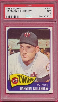 PSA 7 Harmon Killebrew 1965 Topps #400 Salón de la fama Mellizos de Minnesota Senadores de Washington Foto 1 de 2