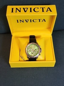 Invicta Pro Diver 48mm Chrono Green Dial Quartz Watch 24007 New Battery Box VGC - Imagen 1 de 24