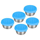 5pcs Salad Dressing Container 1.7oz Condiment Containers for Bento Box, Blue