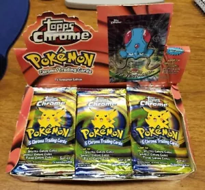 2000 Pokemon Topps Chrome Series 1 Sealed Booster Pack (1) Fresh From NEW Box - Picture 1 of 3