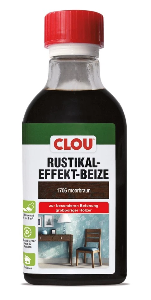 Holzbeize Rustikaleffekt CLOU Moorbraun 250 Ml