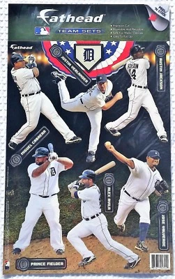 JUEGO DE PEGATINAS DEL EQUIPO FATHEAD DETROIT TIGERS JUSTIN VERLANDER, MIGUEL CABRERA, ÁVILA Foto 1 de 3