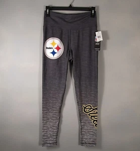 Pittsburgh Steelers Leggings Womens S Small Gray NFL Team Apparel Sleepwear - Picture 1 of 6