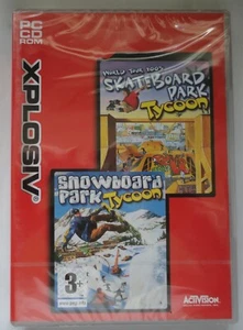 SKATEBOARD WORLD TOUR & SNOWBOARD PARK TYCOON PC GAME TWIN SET new & sealed UK ! - Picture 1 of 1