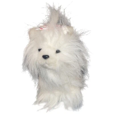 Ganz Webkinz Pink White Yorkie Dog Puppy Stuffed Animal Plush No Code 6” HM070 - Image 1 of 4