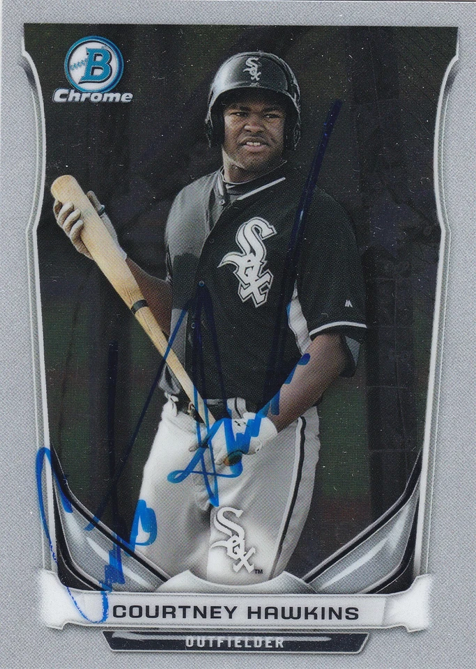  CARTÃO BOWMAN CROMADO TOP PROSPECT COURTNEY HAWKINS CHICAGO WHITE SOX ASSINADO 2014 - Imagem 1 de 1