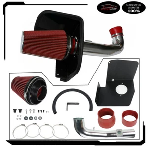 Kit de admisión de aire frío para 09-13 Chevy/GMC 1500 V8 4,8 L/5,3 L/6,0 L + protector térmico rojo - Imagen 1 de 14