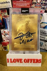 5/5 PROJECT 2020 TOPPS FRANK THOMAS BECKETT AUTOGRAPH BIG HURT 999.9 CRAWLEY SP - Picture 1 of 5