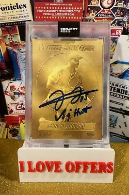 5/5 PROJECT 2020 TOPPS FRANK THOMAS BECKETT AUTOGRAPH BIG HURT 999.9 CRAWLEY SP - Image 1 of 4