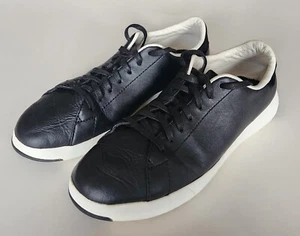 Cole Haan Men's GrandPro Sneaker Sz 8 M Black Leather Shoes FT C22583 D 18 - Picture 1 of 5