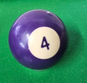 Replacement Billiard Snooker Bumper Pool Ball 2- 1/8" Purple #4 Ball Solid - Picture 1 of 6