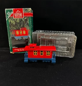 Vintage Hallmark Andenken Weihnachten Sky Line Begleitwagen Ornament Zug 1992 - Bild 1 von 3