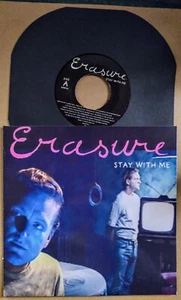 ERASURE STAY WITH ME 7" VINYL 45 JUKEBOX  FREE CUSTOM PIC SLEEVE - Picture 1 of 4